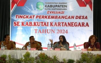 PMD Kabupaten Kukar Gelar Evaluasi Perkembangan Desa Se Kukar Di Desa Teluk Dalam