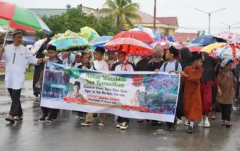 Pawai Tarhib di Muara Badak Semarak Sambut Ramadhan 1446 H