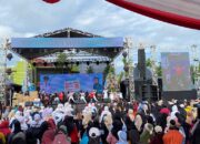 Ratusan Warga Meriahkan Senam Sehat HKG PKK ke-53 Kukar di Muara Badak