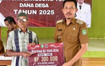 Pemdes Rapak Lambur Salurkan BLT Dana Desa 2025 untuk Lansia dan Penyandang Disabilitas